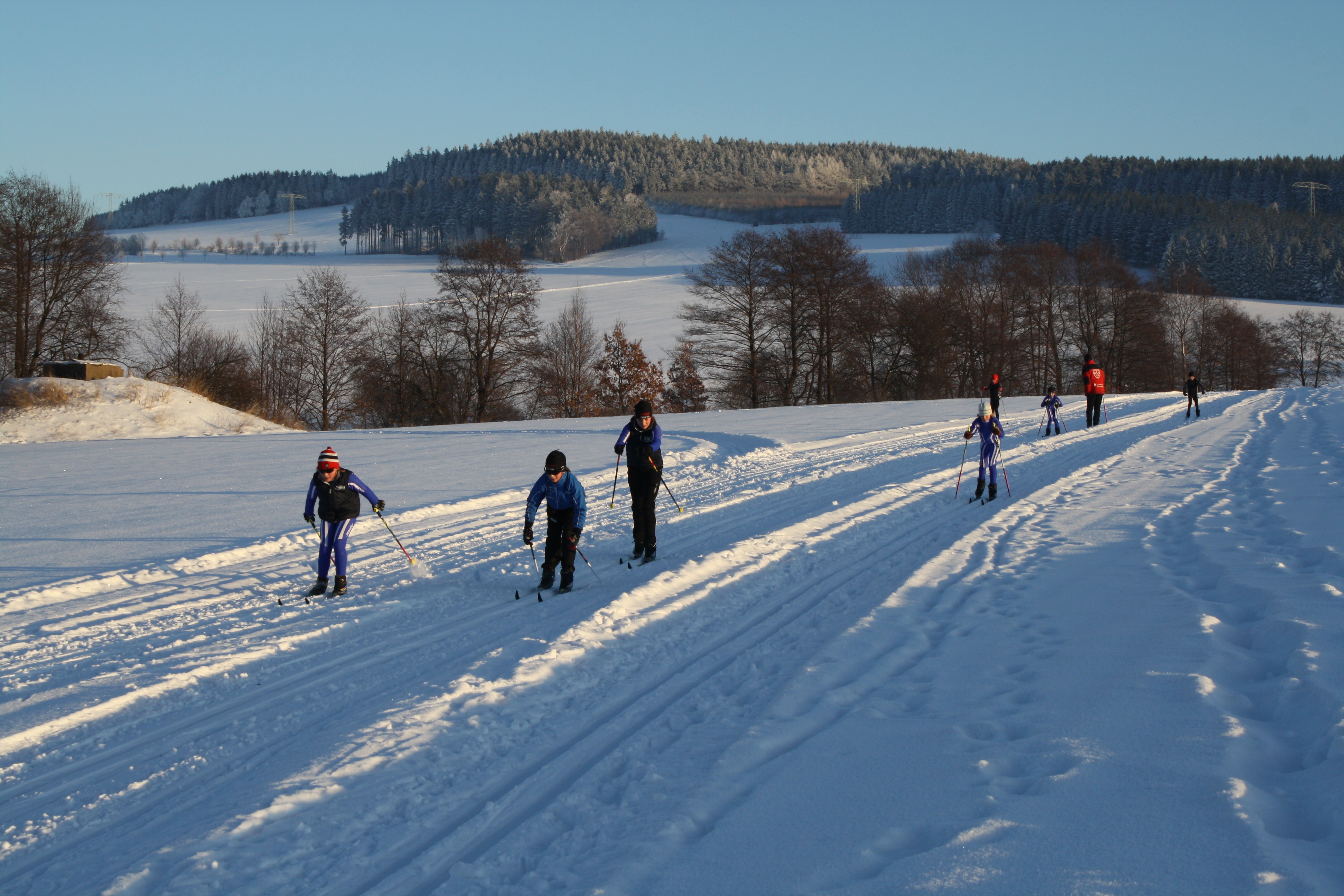 Training bei schönstem Winterwetter